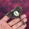 Lemon Chrysoprase Pendant Gemstone Pendant Copper Wire Wrapped Handmade Jewelry