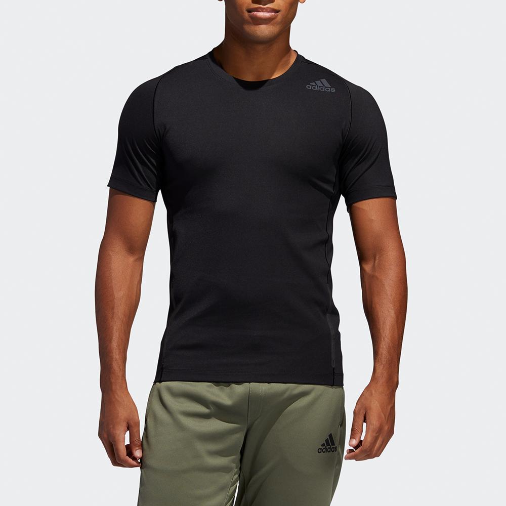 Adidas T Shirts Men's Black Crew Neck Moderate Straight Fit FJ6146