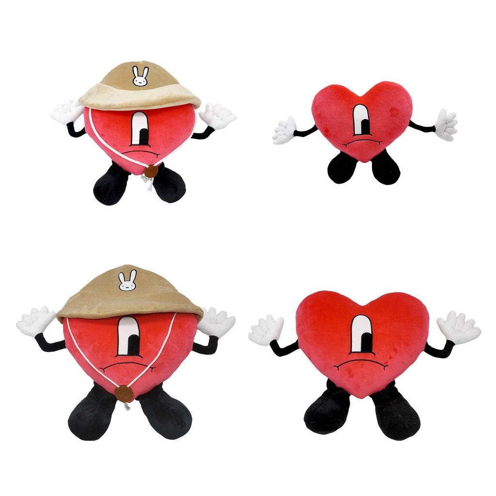 Un Verano Sin Ti Bad Bunny Plush Toy Soft And Durable Heart-shaped Pillow For Kids And Adults