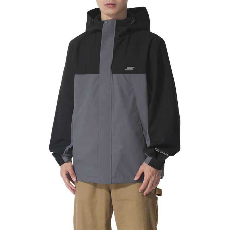 Skechers Fashion Sports Series Logo Letter Casual Comfortable Hoodie Jacket Men Jackets P425M213-00Z8