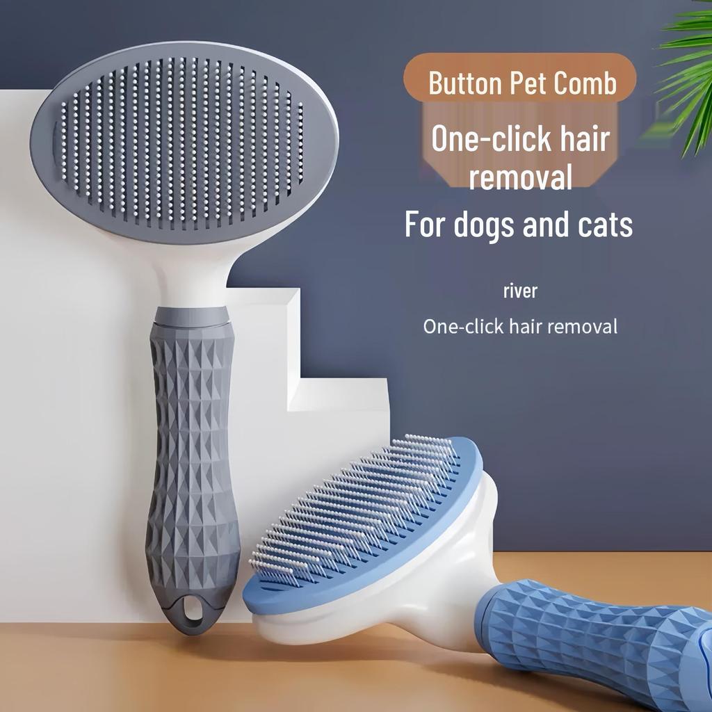 Kitten & Cat De-Shedding Comb for Short & Long Hair - Large Thinning Pet Grooming Tool