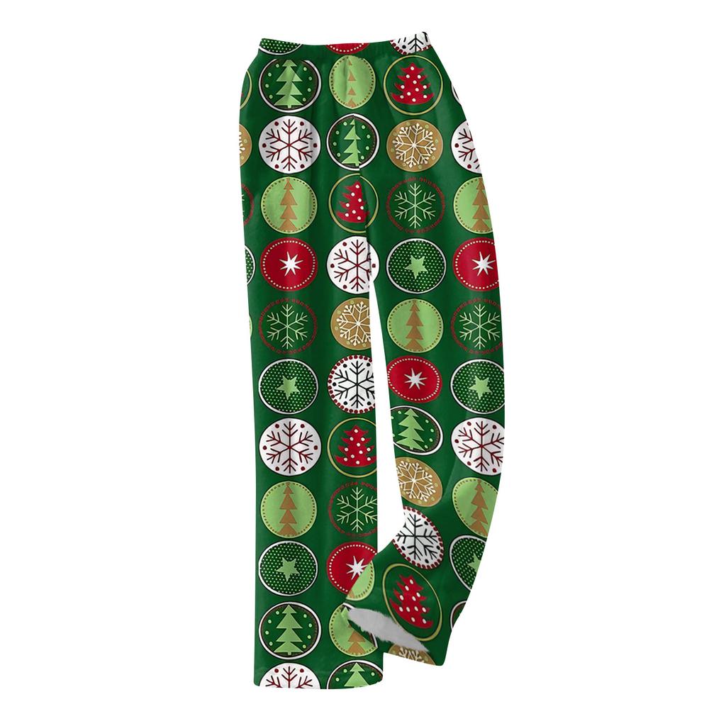 Women  Winter Plaid Pants Full Length Long Trousers Sports Pants