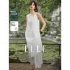 Faux Two-Piece Tencel Blend Sleeveless A-Line Dress