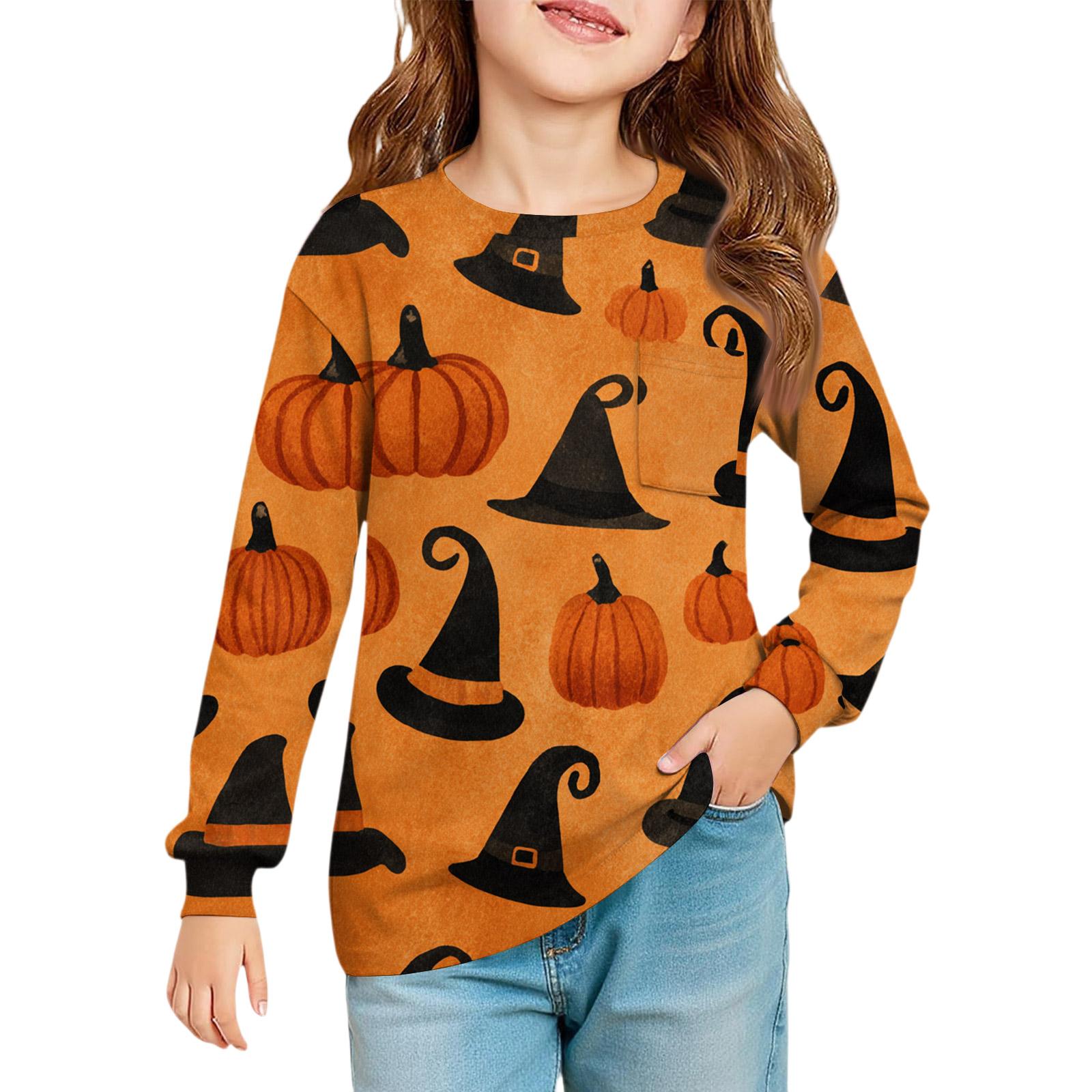 

Блузка для девочек с длинным рукавом - Туника с мягкой талией и круглым вырезом 90 шафрановый