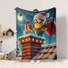 1Pc Minions Christmas Celebration Blanket Soft And Comfortable Casual Warm Camping Travel Christmas Halloween Gift M91754