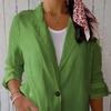 Completo da Donna Cappotto con Risvolto Manica Lunga Monopetto Giacca da Completo Orlo Spaccato Laterale Colore Unito Bottone Singolo Capospalla da Lavoro