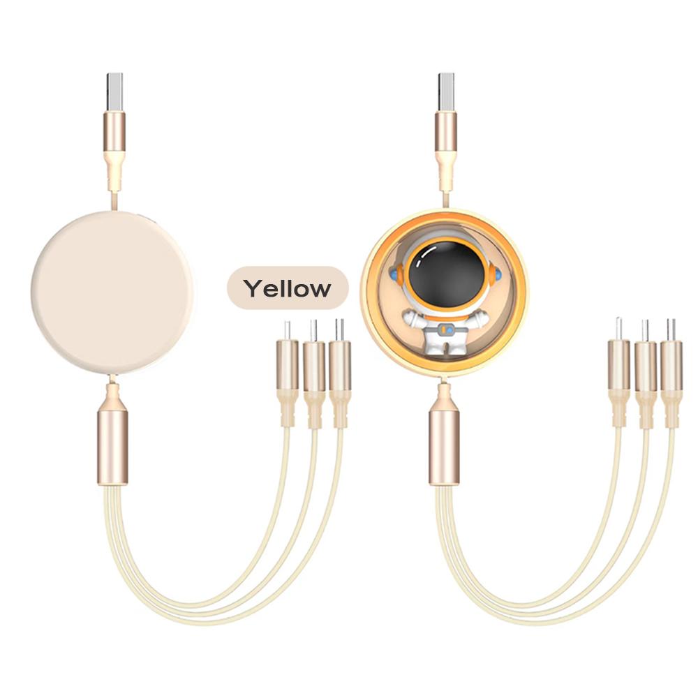 NNBILI 3 In 1 6A 100W USB Cable For ios/Type C/Micro USB Fast Charging Cable For iPhone Samsung Charger Telescopic Quick Charge