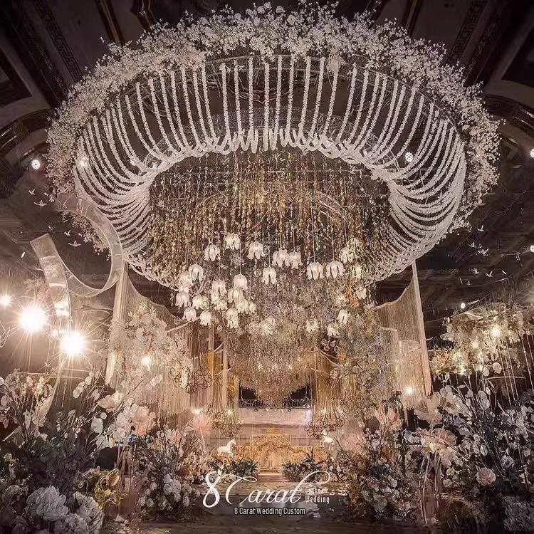 Lily of the Valley Chandelier: 5 or 10 Head Wedding & Mall Ceiling Decoration