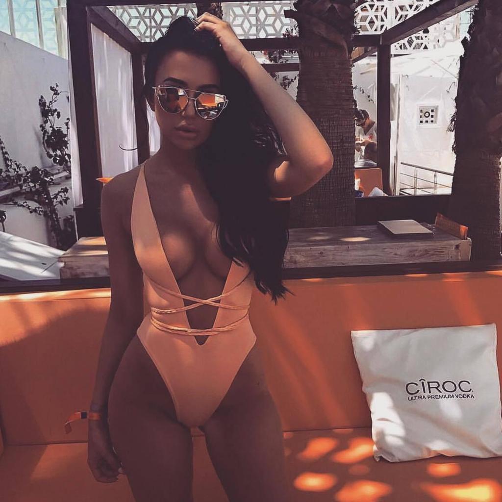 Costume da bagno intero da donna europeo e americano - Bikini Sexy con Fascia Intrecciata (Stile 9133)