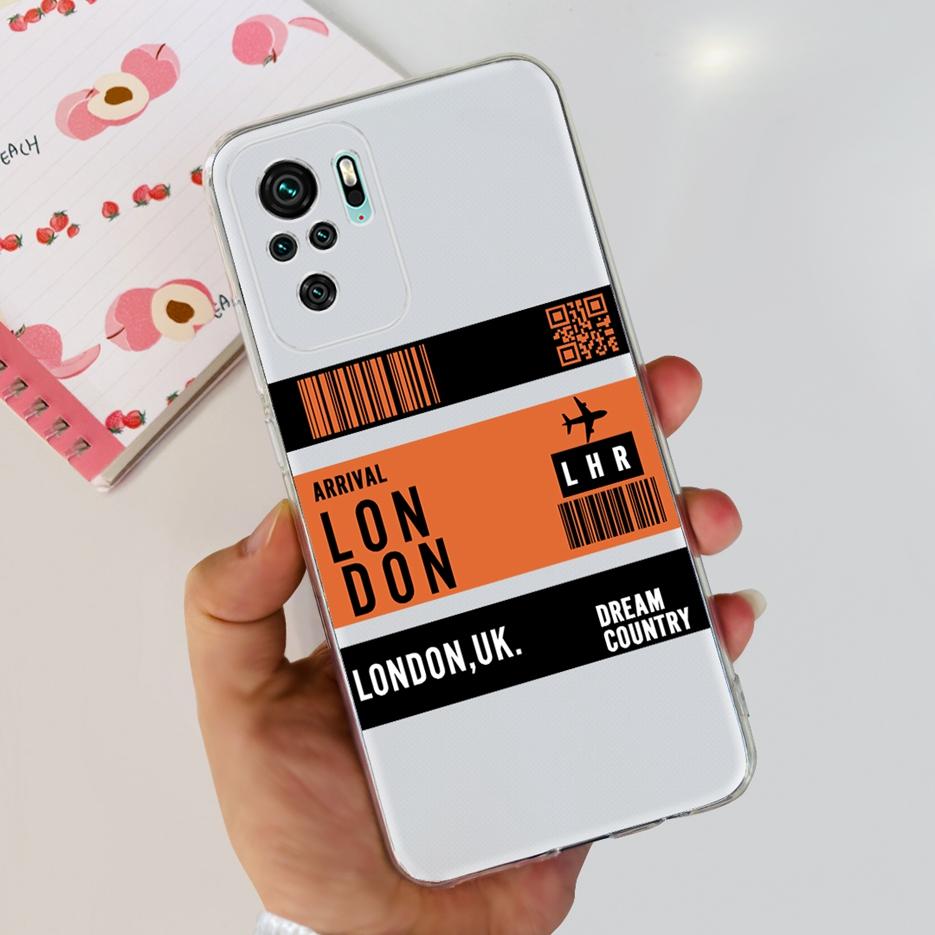 For Xiaomi Redmi Note 10 4G Case Note 10S Cute Painted Cover Soft Slim Phone Case For Xiaomi Redmi Note 10 Pro Max Note10 S Bags