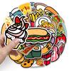 50 Hand-drawn Food Doodle Personality Cartoon Cute Guka Creative Decorative Mobile Phone Case Suitcase Stickers