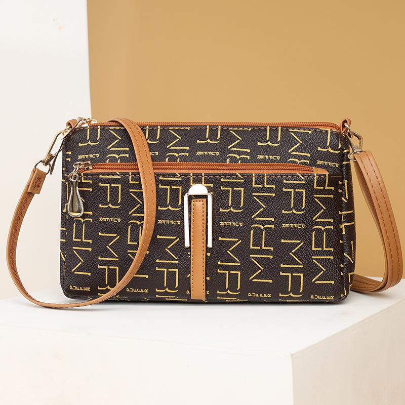 Populær crossbody-veske med stor kapasitet, koreansk allsidig liten firkantet veske for kvinner