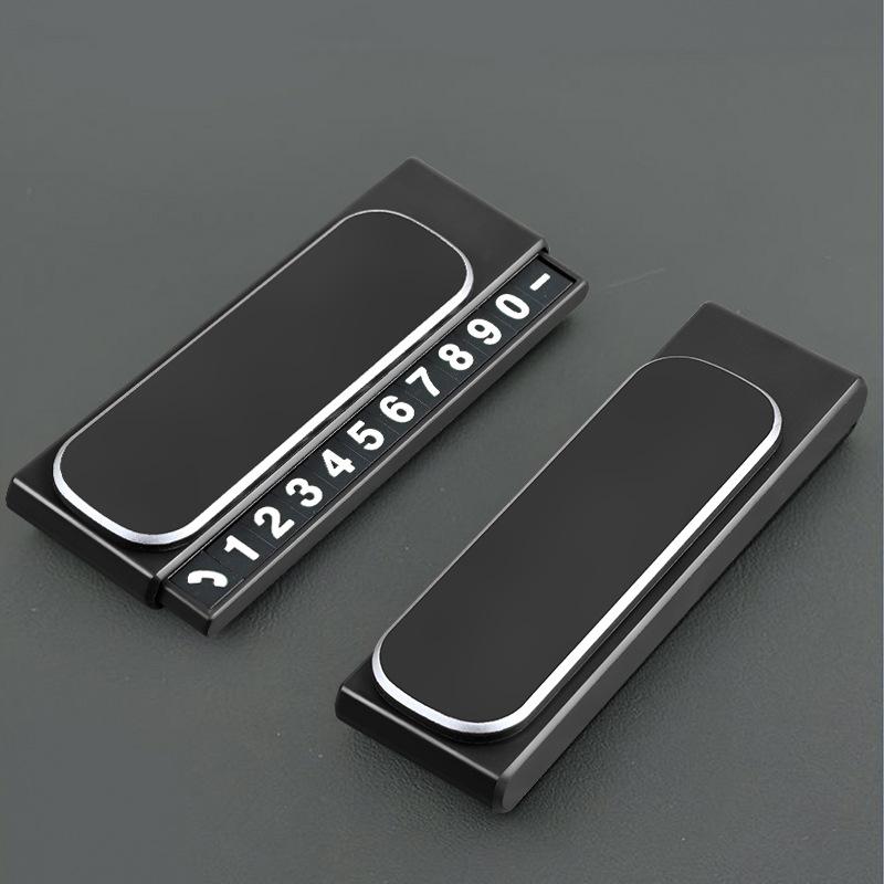 Mini Portable Phone Number Plate Car Number Plate For Temporary Use Parking Card Phone Number Display Auto Interior Accessory