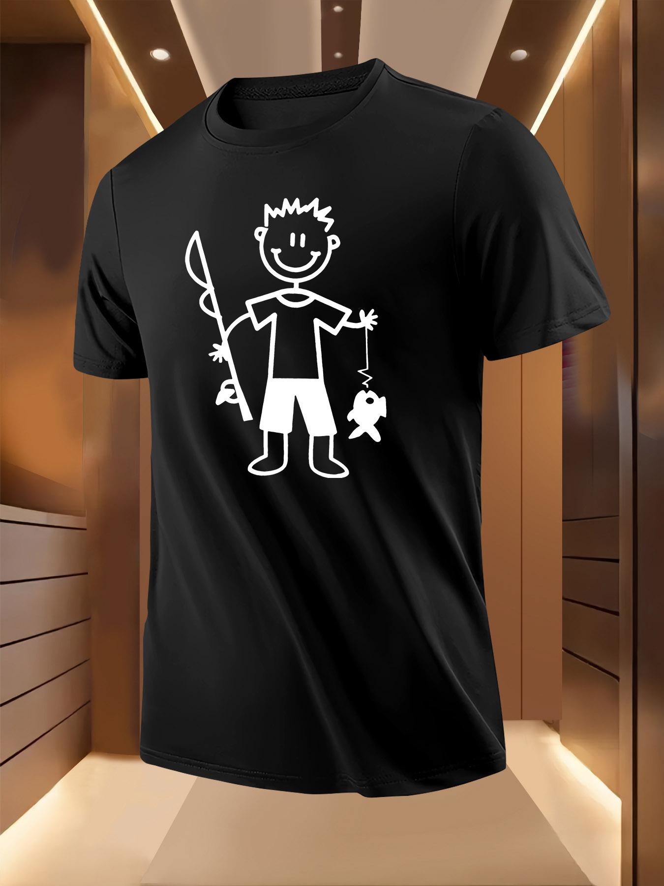 Fishing Boy Graphic Tshirt Graphic Tshirt - Lightweight P... XL