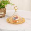European High-End Star Moon Fruit Bowl & Candy Tray with Lid - Wrought Iron & Acrylic Dessert Plate