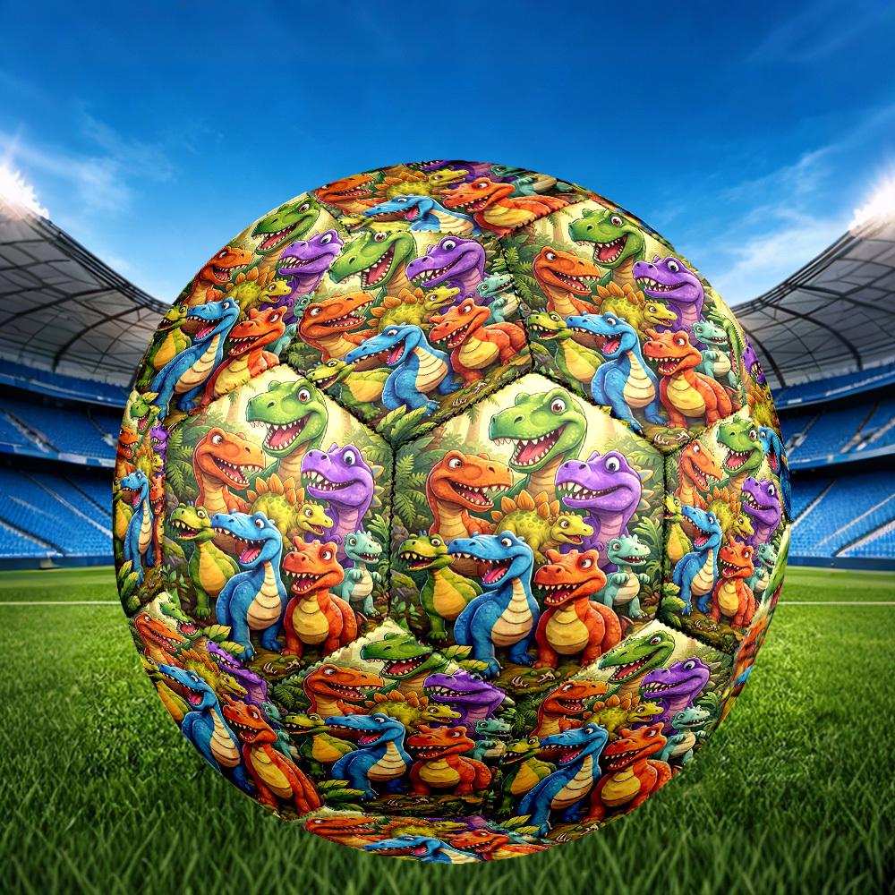 1pc Dinosaur Adventure Theme Soccer Ball Football, Size 5, Lightweight PVC, Outdoor Training Soccer Ball,Gift c6561