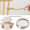 2pcs Curtain Tiebacks Magnetic Boho Curtain Holders for Drapes Rope Curtain Tie Backs for Curtains Window Treatment Holdbacks for Home Decorative