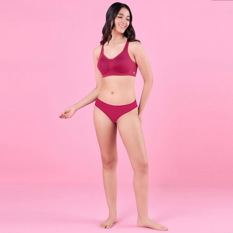 

NYKD by Nykaa Encircled with Love Cotton Shape & Support Non Padded Non Wired NYB169 Berry (32C) 32C розовый