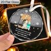 Christmas Friendship Transparent Glass Pendant Friendship Souvenir, Hanging Ornament, Navidad Keepsake,Holiday Party Decor, Friendship Gift