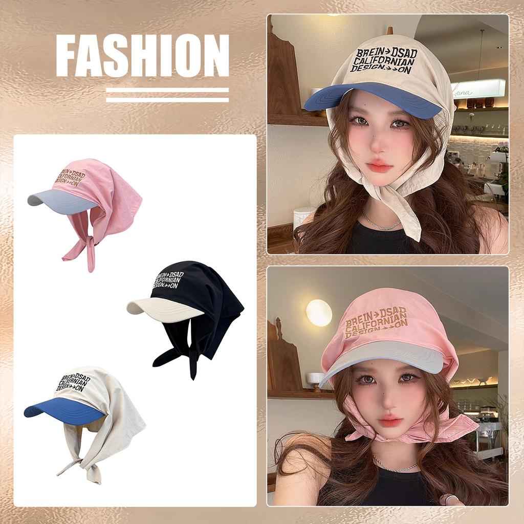 Women's Spring And Summer Sweet Embroidered Baseball Cap Korean Fashion Preppy Style, Adjustable Size