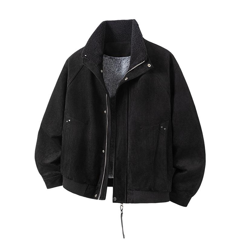 Mu Yuan Men's Retro Leather and Fur Lambswool Jacket - Winter Collection