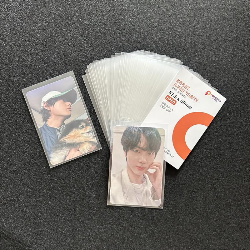 50 Pieces Card Film Protective Film Transparent Card Holder CPP Album Binder Suitable for Camera Storage Album Protection