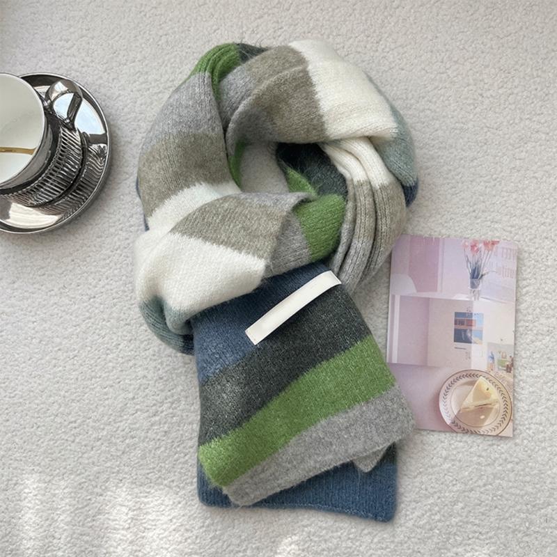 Vibrant Rainbow Striped Scarf Soft Wool Blend Winter Accessory For Women Men Cosy And Stylish All Purpose Unisex Design