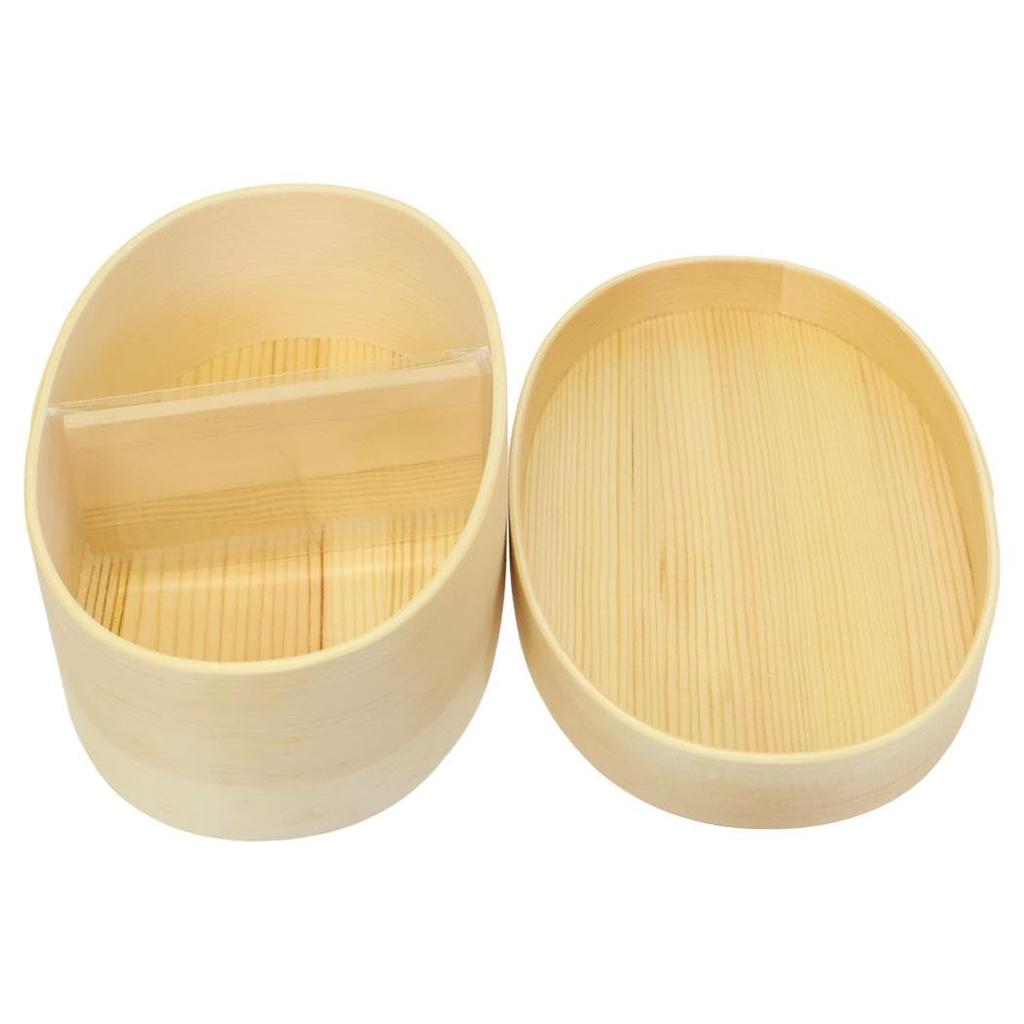 Marimo Craft SNOOPY Wooden Cutlery Wooden Bentwood Lunch Box W170 X H58 X D110mm & (Akubi Design) Approx. SPZ-4264