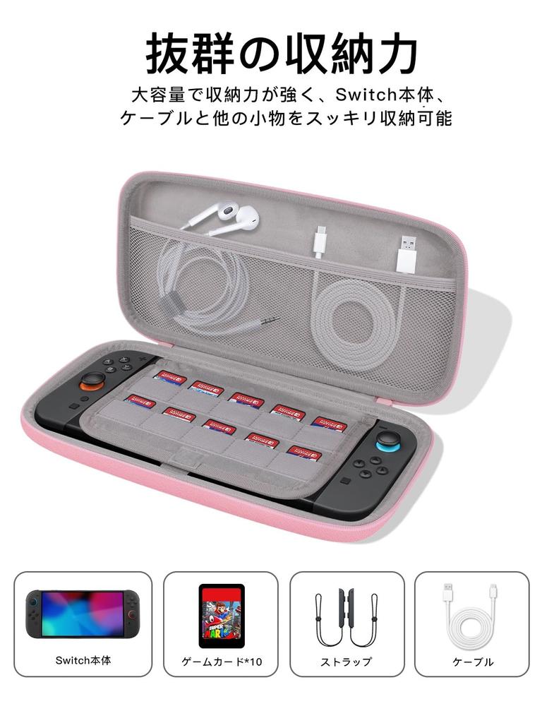 New Model Switch 2 EVA Waterproof and Shockproof Hard Holds 10 Game Compatible with Storage Full Perfect for Travel [2025 Case] Case, High-Density