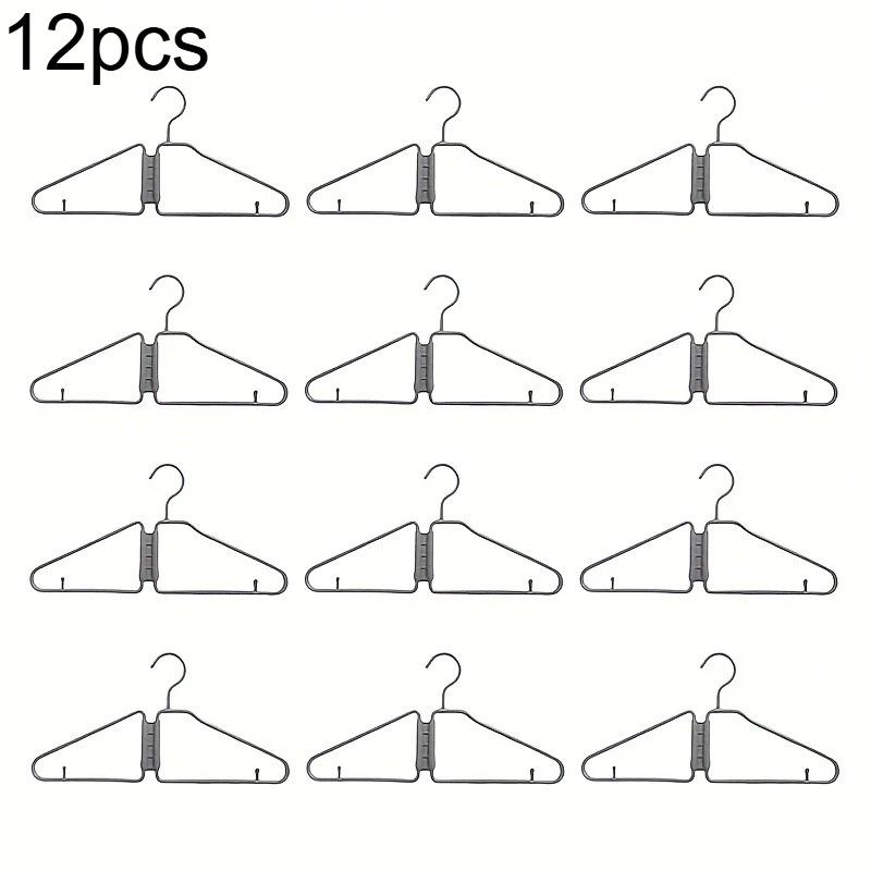 12pcs Foldable Coat Hangers Portable Travel Hangers Space-Saving Design Ideal for Clothes Coats Drying Rack светло-серый 5780₽