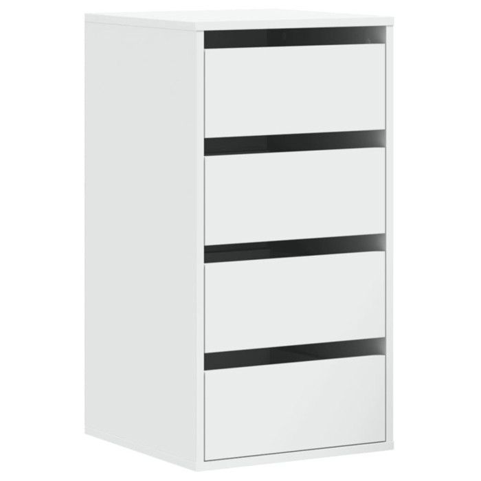 VidaXL Corner Chest of Drawers White 40x41x76 Cm Engineered Wood, Chest of Drawers with Drawers, Filing Cabinet, Drawer Cabinet, Cabinet of 852861