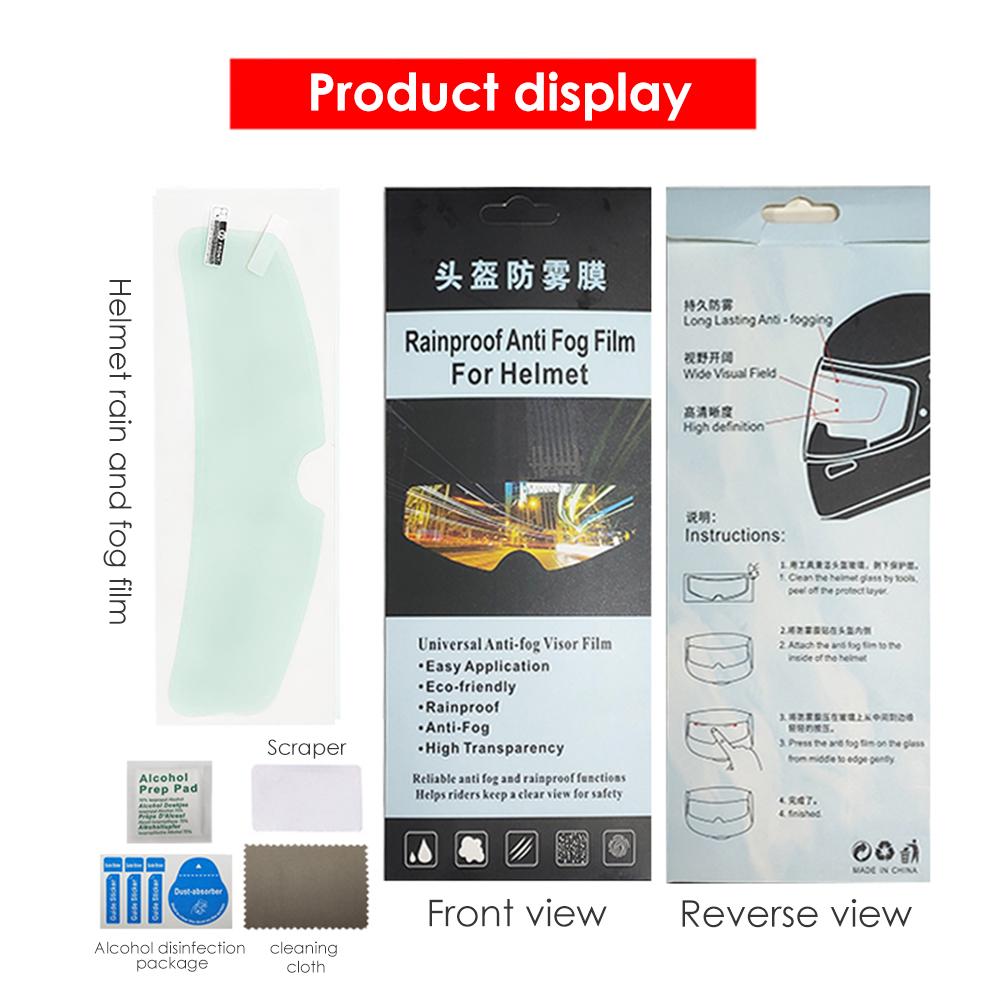 Anti Fog Film for Motorcycle Helmet Visor Nano Coating PET Practical Multi-functional Durable Classic Fog Resistant Film