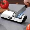 Knife Sharpener Professional 2-Stage Electric Knife Sharpener, Knife Sharpener for Kitchen Knives with Quick Sharpening and Polishing Function, Easy