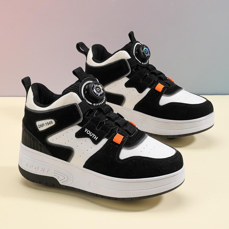 31-42 Boys Roller Skates Shoes Removable Flat Shoes Girls Roller Skates Sneakers for Kids