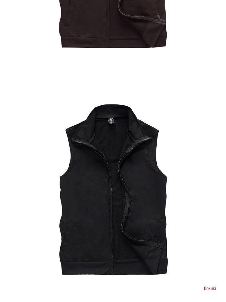 Men's Slim Fit Hooded Sleeveless Vest - Spring/Autumn, Plus Size, Lightweight Fitness Cardigan