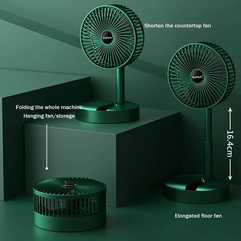 1PC Mini Adjustable Folding Fan Small Cooling Handy Desk Home Office Table Battery USB Rechargeable Portable Electric Fan