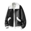 Lamb Wool Cotton-padded Coat for Men and Women Imitation Leather Fur Piled Thickened Cotton-padded Jacket Lapel Cotton-padded Jacket