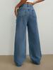 Y2K High Waist Wide Leg Patchwork Denim Pants