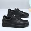 New Men Genuine Leather Casual Shoes Fashion Cool Flat Skate Shoes Street Cool Lace-up Sneaker