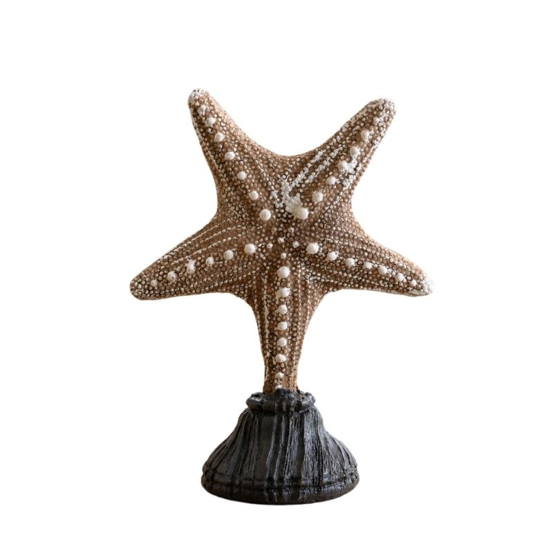 Coastal Decorative Figure with Textured Finish and Fixed Base for Bedroom Shelf and Study Display Indoors Daily Use