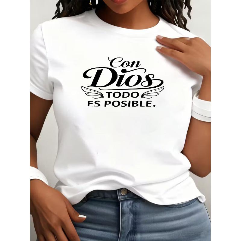 European sizesShort Sleeve Crew Neck T-Shirt | Casual Y2K Style, Soft Breathable Blend, 180g, Print Design, Versatile Streetwear Top for Women