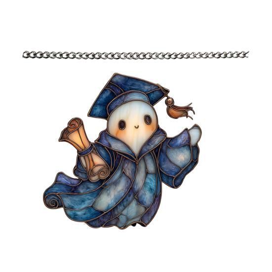 Ghost-Themed Pendant Sun Catcher Art Peaceful Atmosphere Sunlight Reflection Ornament Home Garden Decor