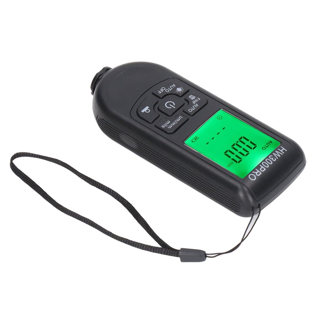 Digital Coating Thickness Gauge ABS with Portable Rope Automatic Shutdown Function Paint Coating Meter for Outdoor