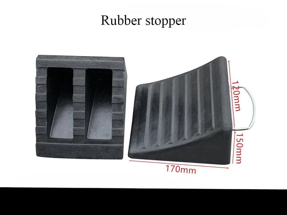 Portable Car Anti Slip Stop with Handle, Car Tire Rubber Parking Stop,plastic Triangular Slope Anti Slip Support Pad Accessories