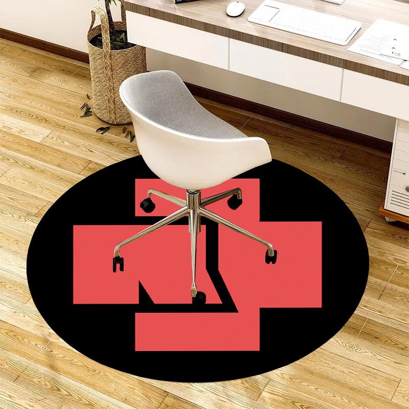 1pz Tappeto Rotondo Simbolo Croce Rossa, Realizzato in Poliestere, Perfetto per Decorare Sedie da Ufficio, Soggiorni, Un Tappeto Decorativo Vivace
