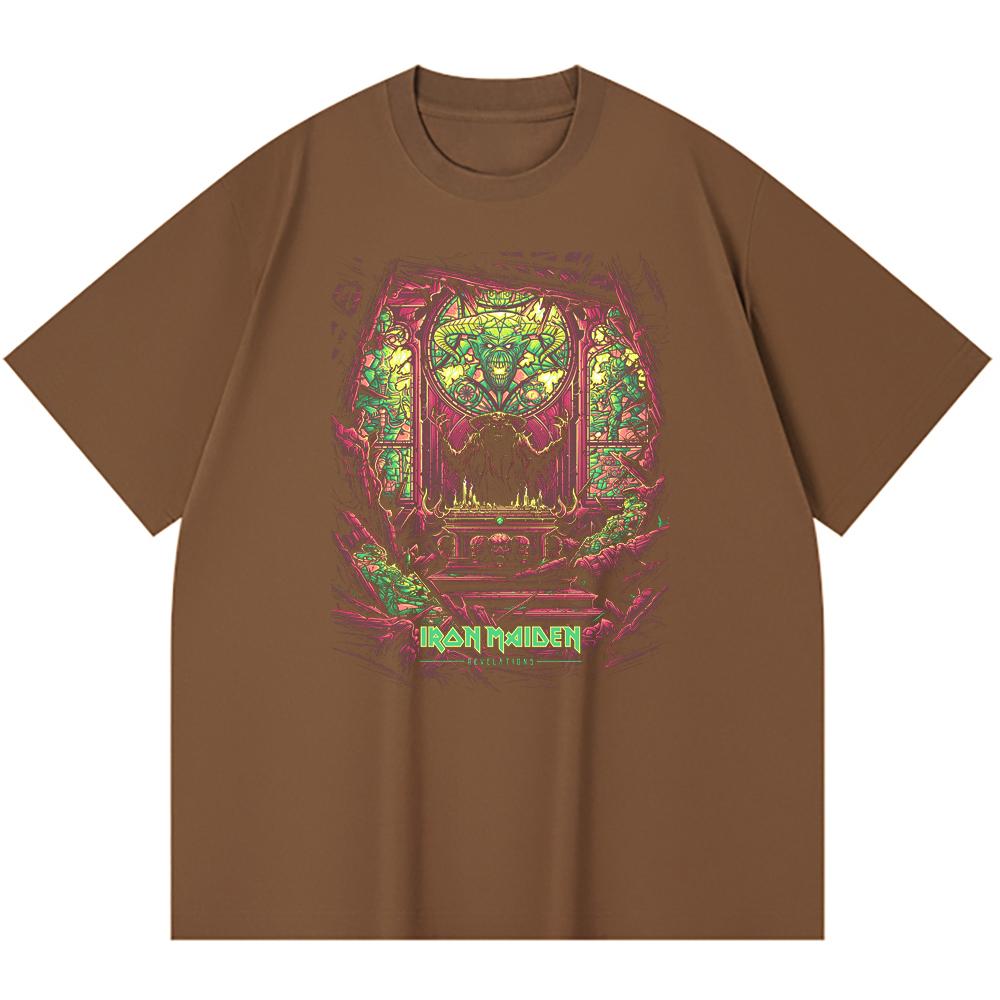 T-shirt Heavy Metal 100% Cotone 230 Gsm Stampa Band Rock Musica Popolare Unisex T-shirt Pesante in Cotone