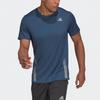 Adidas Premium Reflective Running Short Sleeve T-Shirt Men Tops Tech-Blue H32557