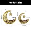 Hollow Moon Iron Tray for Eid Mubarak Dessert and Pastry Serving Platter Cake Storage Organizer Muslims Home Decoration