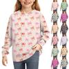 Moletons para crianças meninos e meninas suéter de malha camisa fofa outono gola redonda pulôver tops