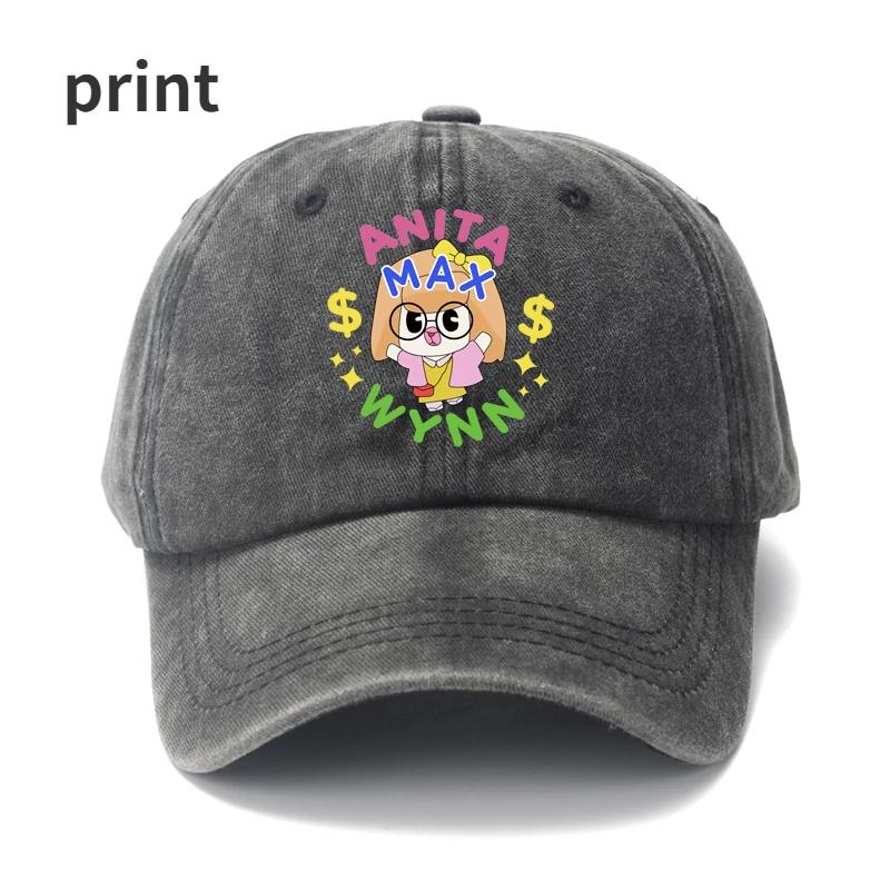 ANITA MAX WYNN Baseball Cap for Unisex Women Hip Hop Cartoon Print Mesh Hat Cute Trucker  Hat Casquette Gorras Bone